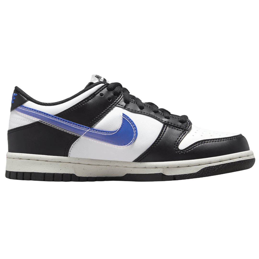 Nike Dunk Low 'Panda Blue Swoosh'