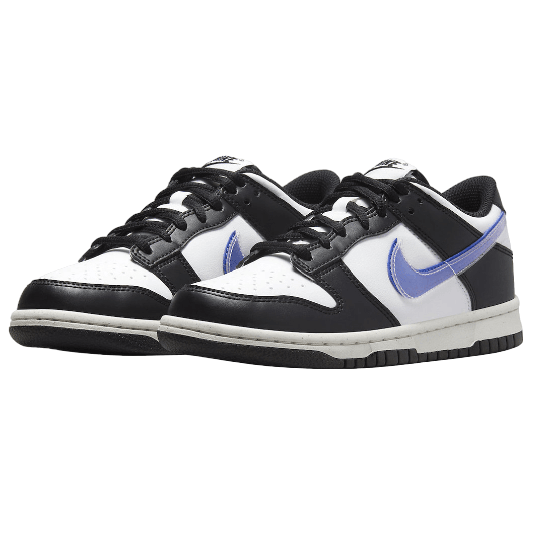 Nike Dunk Low 'Panda Blue Swoosh'