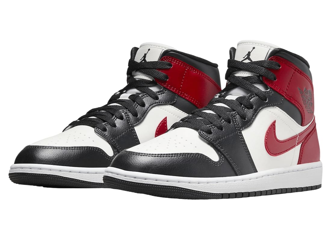 AIR JORDAN 1 MID 'BLACK TOE'