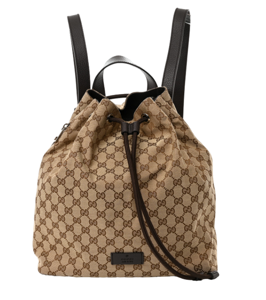 GUCCI MONOGRAM DRAWSTRING BACKPACK 'BEIGE'