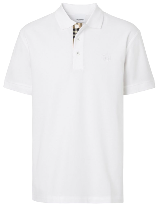 BURBERRY TB MONOGRAM POLO SHIRT 'WHITE'