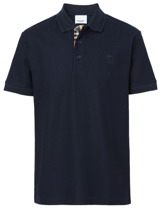 BURBERRY TB MONOGRAM POLO SHIRT 'NAVY BLUE'