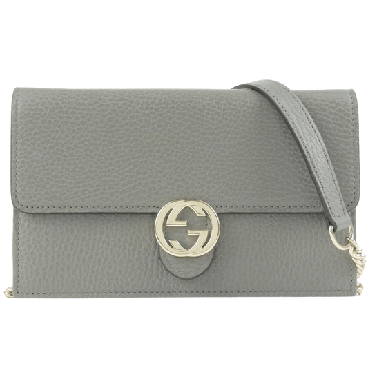 GUCCI INTERLOCKING WOC CLUTCH BAG 'GREY'