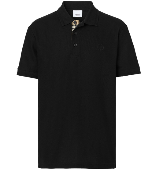 BURBERRY TB MONOGRAM POLO SHIRT 'BLACK'